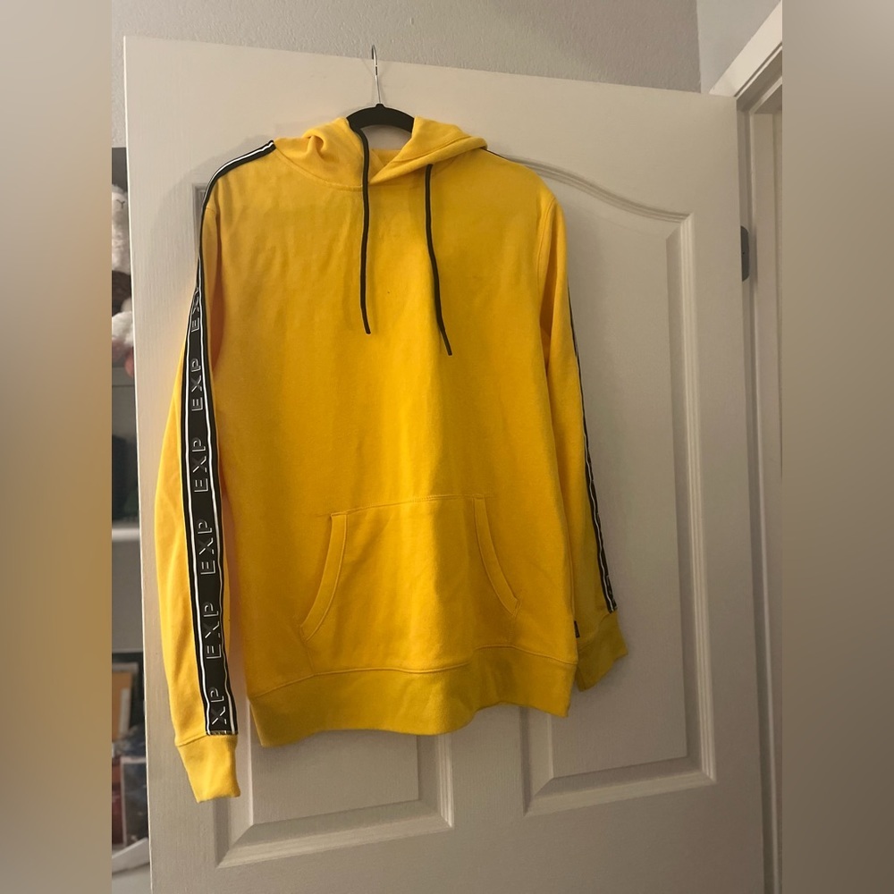 Mens express yellow medium hoodie